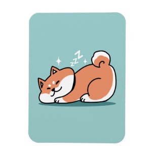 Ontspannen Shiba Inu Art: gewoon een Shiba die laa Magneet