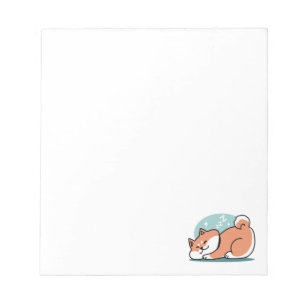 Ontspannen Shiba Inu Art: gewoon een Shiba die laa Notitieblok