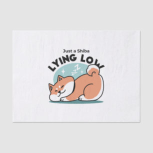 Ontspannen Shiba Inu Art: gewoon een Shiba die laa Tissuepapier