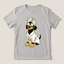 Ontspannen Spa Hond Vrouwen Minimalistische Humor Tri-Blend Shirt