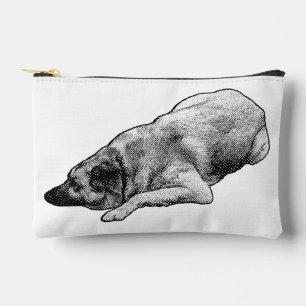 Ontspannen Stippen Hond Deelt Zachte Festive Chic Etui