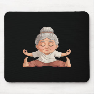 Ontspannen Yoga Lance Kunst Rijpe Sportieve Vrouw Muismat