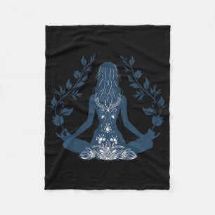 Ontspannen yogahouding fleece deken