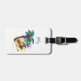 Ontspannen Zomer Beer op Tropical Beach Bagagelabel