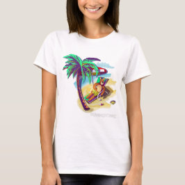 Ontspannen Zomer Beer op Tropical Beach T-shirt