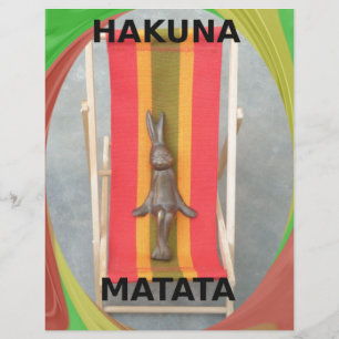 Ontspannend konijn Hakuna Matata Vector Kunstwerk