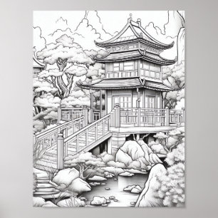 Ontspannend Landschapskleurend Poster