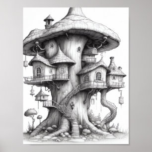 Ontspannend Landschapskleurend Poster