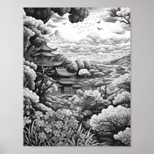 Ontspannend Landschapskleurend Poster