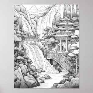 Ontspannend Landschapskleurend Poster