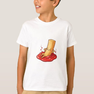 Ontspannende Franse friet ketchup spa dag kinderen T-shirt
