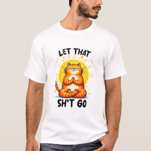 Ontspannende kattenmeditatie t-shirt