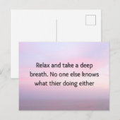 Ontspannende Motivatie Mini Kunstprint Feestdagenkaart (Voorkant / Achterkant)