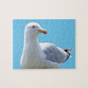 Ontspannende Zeemeeuw Zeevogel Vredige Natuur Legpuzzel