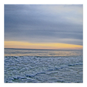 Ontspannende zonsondergang aan zee perfect poster