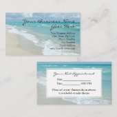 Ontspanning Strand Elegante Spa Massage Afspraak Visitekaartje (Voorkant / Achterkant)