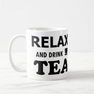 ontspant en drink thee koffiemok
