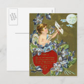 Ontspruit het Valentijnse Briefkaart van de Maan (Voorkant / Achterkant)