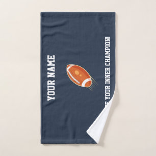 "Ontsteek je innerlijke kampioen!" RUGBYTEAM Bad Handdoek