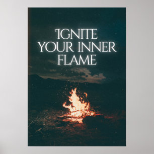 Ontsteek je innerlijke vlam. Motiverend Poster