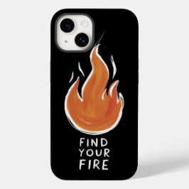 Ontsteek je passie | Handgetekende vuur iPhone 14  Case-Mate iPhone 14 Hoesje