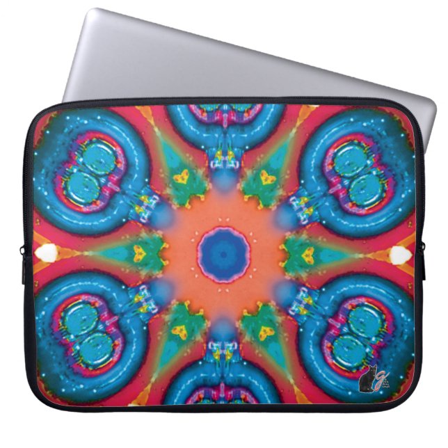 Ontsteking Kaleidoscoop Laptop Sleeve (Voorkant)