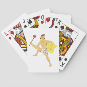 ontstopper en onderbroek man pokerkaarten