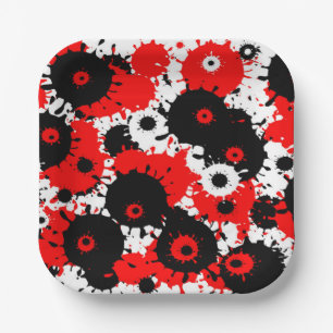 onttrokken papieren bordje