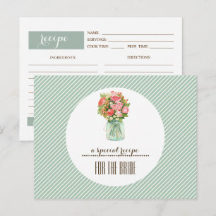 Ontvang Bride. Mason Jar Floral Briefkaart