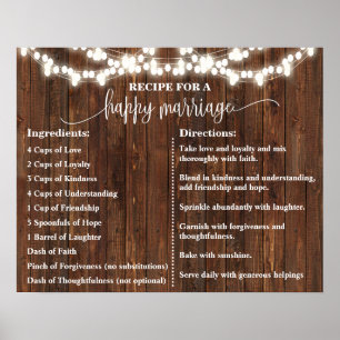 Ontvang een Happy Marriage Sign Western bruiloft Poster