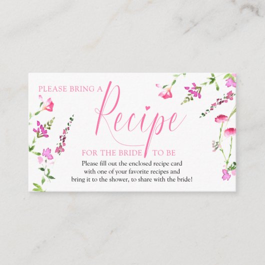 Ontvang een verzoek om bruinkroze wilde bloem informatiekaartje (Voorkant)