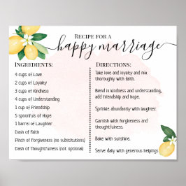 Ontvang een vrolijk huwelijk Pas getrouwd Lemons r Poster