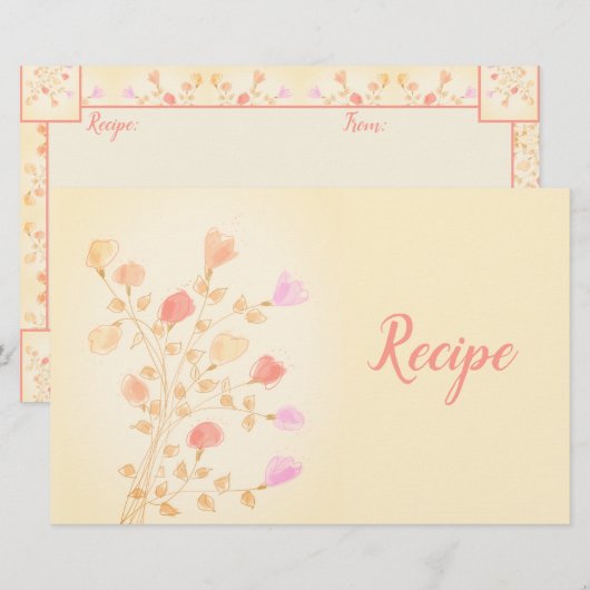 Ontvang Floral Designer Briefpapier (Voorkant / Achterkant)