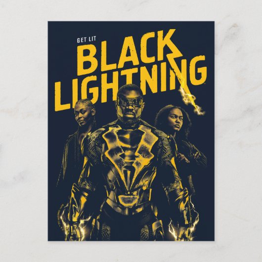 Ontvang Licht - Black Lightning Briefkaart (Voorkant)