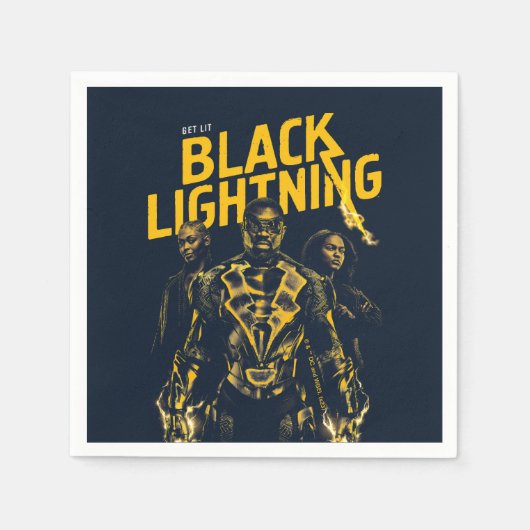 Ontvang Licht - Black Lightning Servet (Voorkant)