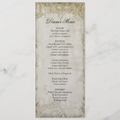 Ontvang menu Geel Song Bird Cage Floral (Achterkant)