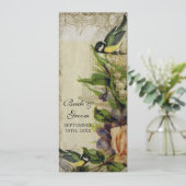 Ontvang menu Geel Song Bird Cage Floral (Staand voorkant)