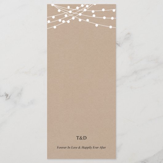 Ontvang plaatsinstelling Dank u, Kraft-kaarten Programma (Achterkant)