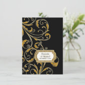 Ontvang Stropdas oude Hollywood Regency Black Kaart (Staand voorkant)