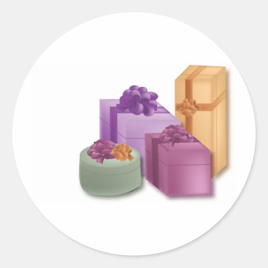 Ontvangcadeaus Ronde Sticker (Voorkant)