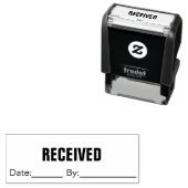 Ontvangen datum per bedrijf Tekst Sjabloon Zelfinktende Stempel (In situ)