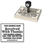 Ontvangen Met Dank met Naam, Adres, enz Rubberstempel (Gestempeld)