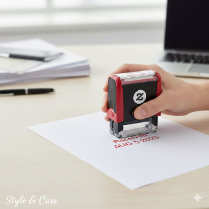 Ontvangen met Date Custom Self Inking Kantoor Stam Zelfinktende Stempel
