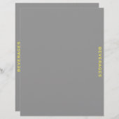 Ontvanger divider | Dranken | Grijs en Geel (Voorkant / Achterkant)