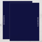 Ontvanger divider | Navy Blue en White | Desserts (Voorkant / Achterkant)