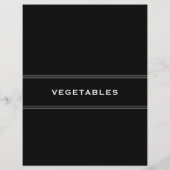 Ontvanger divider | Zwart-wit | Groenten (Achterkant)