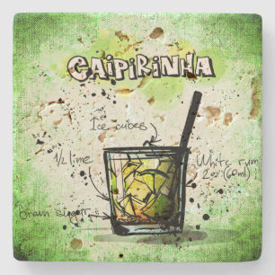 Ontvanger Drink Caipirinha Stenen Onderzetter