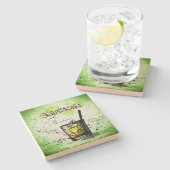 Ontvanger Drink Caipirinha Stenen Onderzetter (Zijkant)