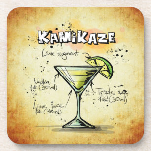 Ontvanger Drink Kamikaze Bartender Drankjes Onderzetter