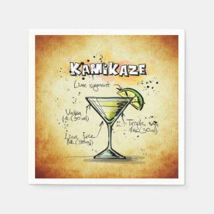 Ontvanger Drink Kamikaze Bartender Servetten